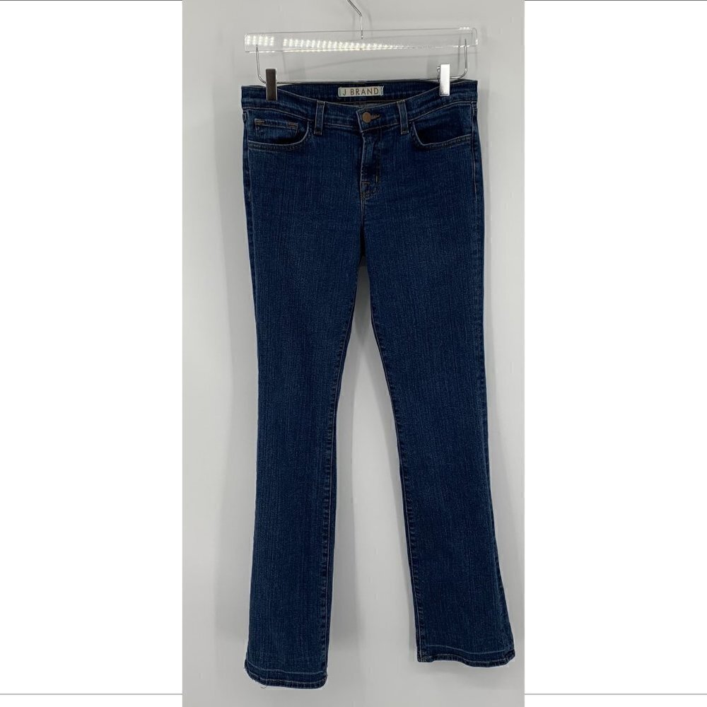 J Brand Jasper straight leg jeans denim blue low rise let down hem women 29